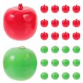 thumbnail image 1 of 100 Pcs Mini Pommes Charmes pour Photographie Modèle de Faux Fruits Réaliste Rond Rouge et Vert 2.00X2.00X2.00 Po, 1 of 8