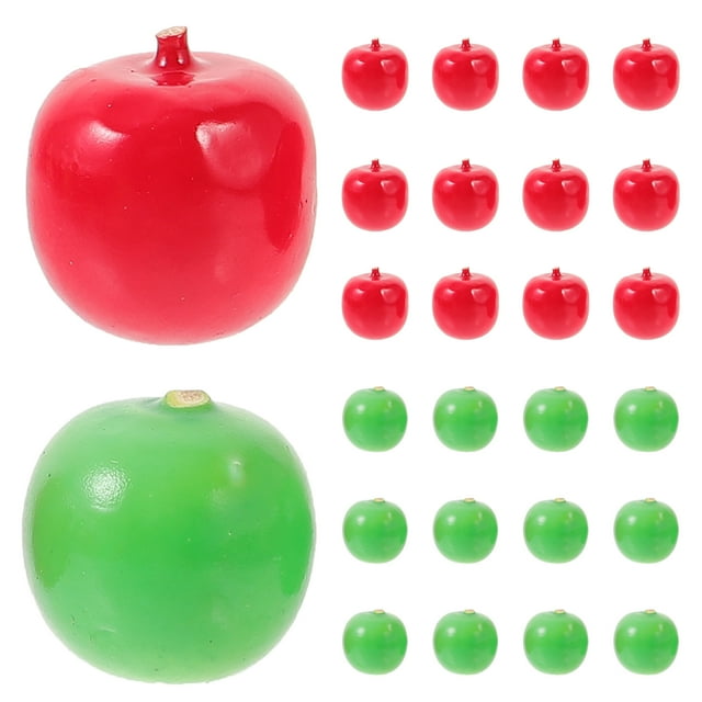 100Pcs Foams Apples Mini Apples Charms Mini Foams Apples Fake Fruit Models for Decoration