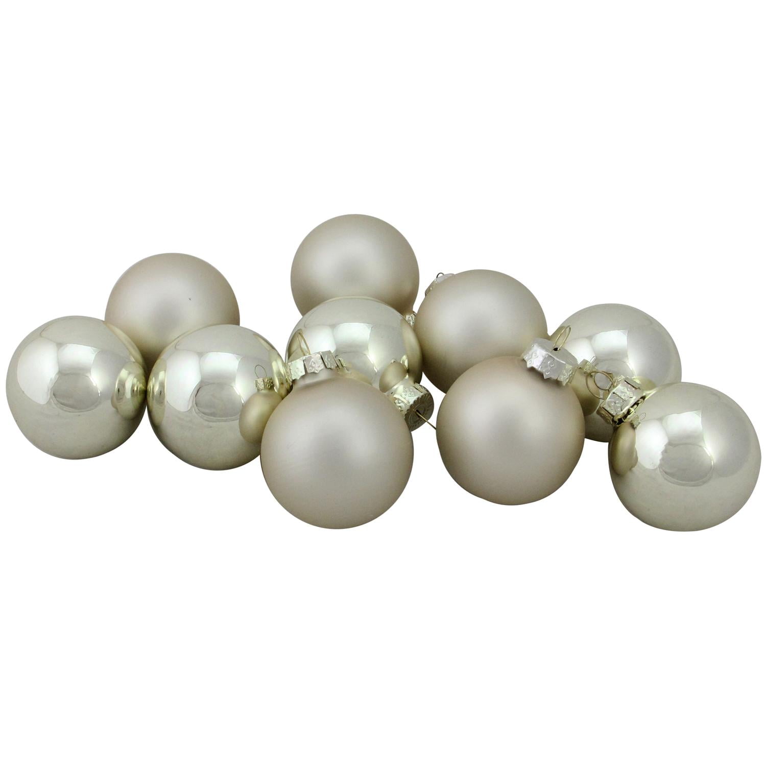 Gold Ball Ornament Set 10 Matte Glass 1.75/" Christmas Tree Decor 45mm Box