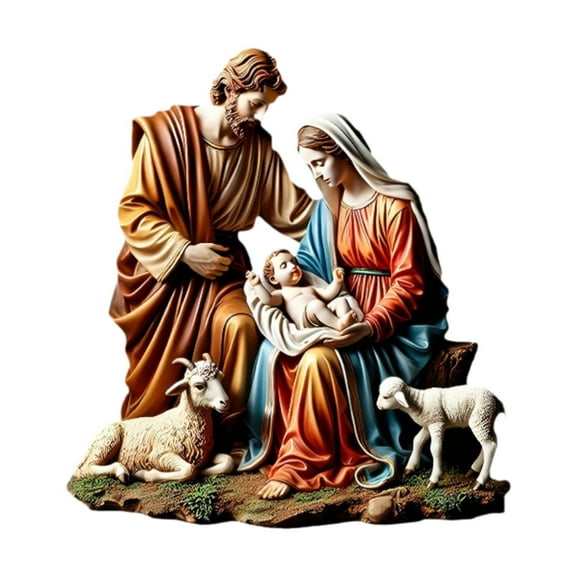 Almencla Mary and Jesus Statue Gifts Christmas Nativity Figurines for Tabletop