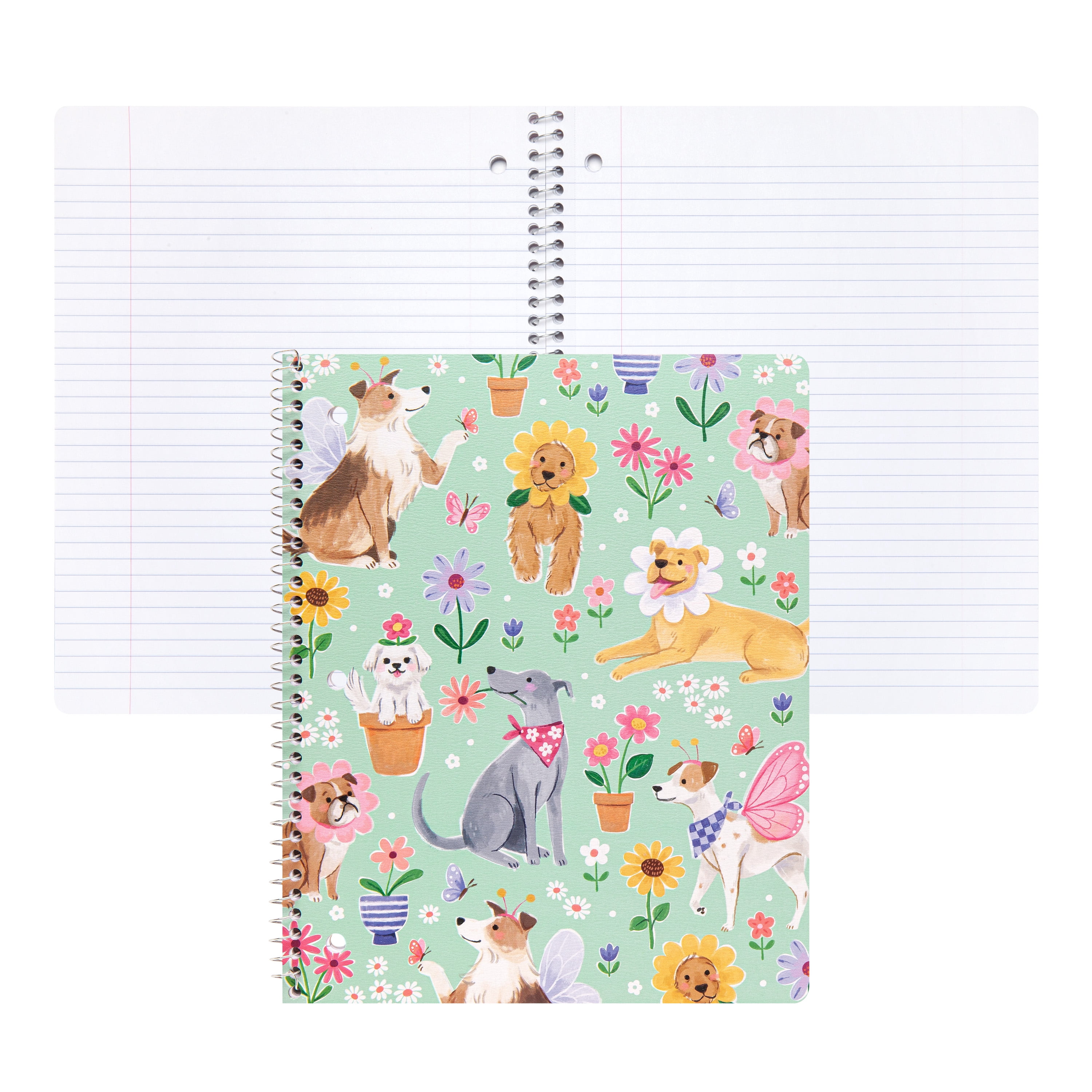 Mintgreen 1 Subject CR Dogs and Flowers