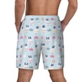 thumbnail image 3 of Kdxio Rabbit In The Rain Print Men's Swim Trunks with Compression Liner 7 Inch Inseam Quick Dry Swim Shorts, 3 of 7