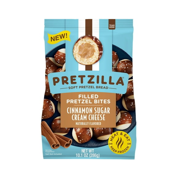 Pretzilla Soft Pretzel Stuffed Bites, Cinnamon Sugar, 10.1oz bag