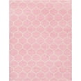 thumbnail image 3 of Unique Loom Trellis Frieze Collection Area Rug - Rounded (8' x 10' Rectangle Light Pink/Ivory), 3 of 7