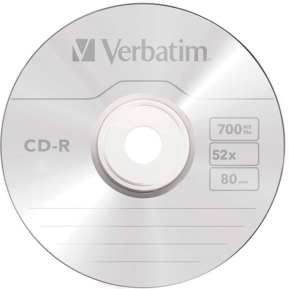 Disco Virgen GRANEL Verbatim CD-R 1X-52X 700MB