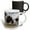 Multicolor, variant on 3drose, Musk Ox Watching over Young Calves., 11oz Two-tone Black Mug