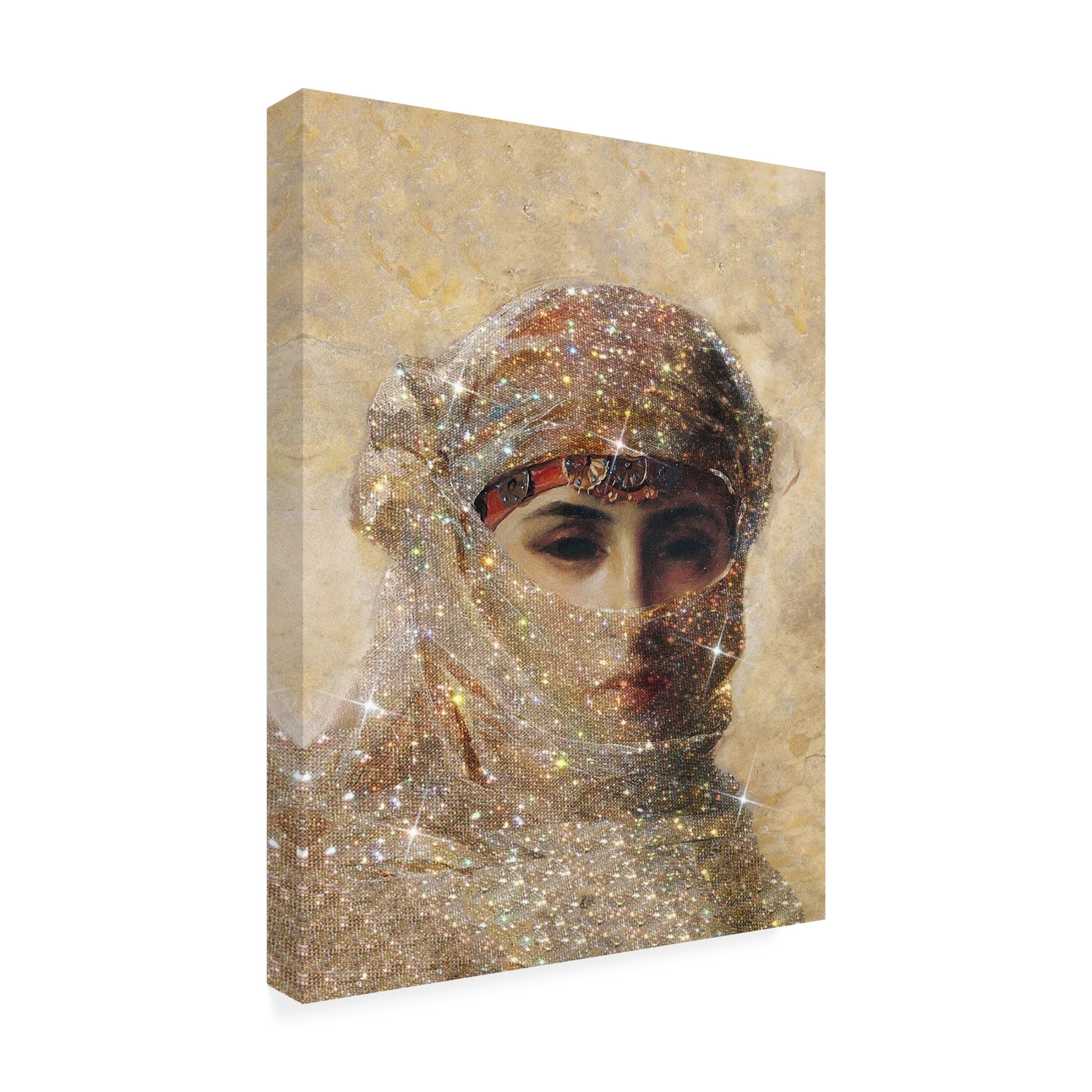 Trademark Fine Art Artelele Glittered Beauty Canvas Wall Art