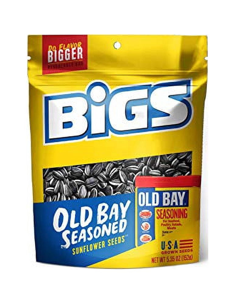 BIGS Old Bay Seasoned Sunflower Seeds, Keto Friendly Snack, 5.35-oz. Bag Pack of 12