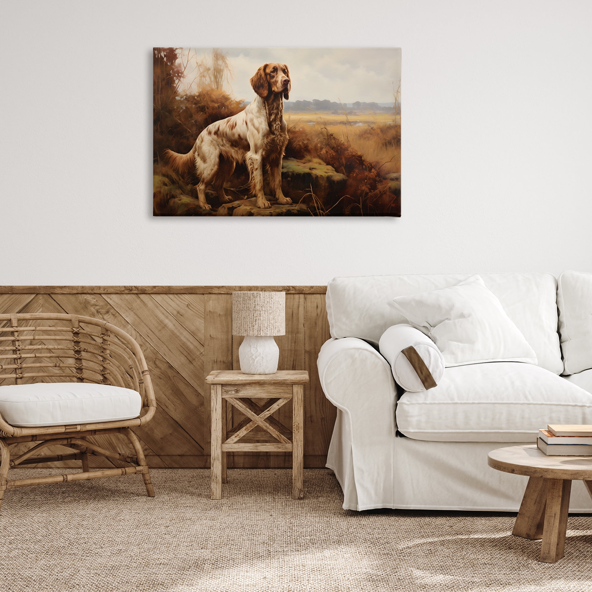 Stupell Industries On The Hunt Scenery Landscape Painting Gallery Wrapped Canvas Art Print Wall Art, 36 x 24