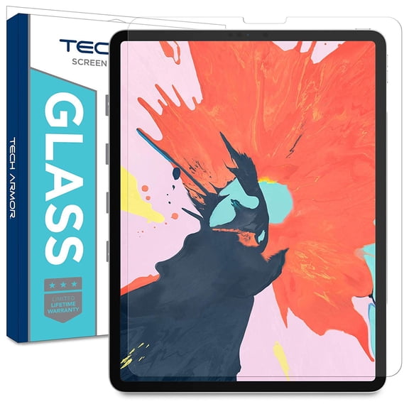 Tech Armor Ballistic Glass Screen Protector Designed for Apple NEW iPad Pro 12.9-inch 2021, 2020 and 2018 Tempered Glass 1 Pack