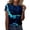 Blue, variant on Womens T Shirts Short Sleeve Crewneck Casual Tie Dye Print T-Shirt Comfy Breathable Summer Top Brown L