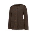 thumbnail image 4 of Womens Sherpa Cardigan Sweaters Teddy Soft Cozy Long Sleeve Button Down Fleece Jacket With Pockets Fall Winter, 4 of 6