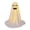 #1-White【1x 1 Ghost Ornament】, variant on Round Eye Fangs Fabric Ghost Ornament, White Cloth Standing Prop with Hidden Support, Halloween Porch Tabletop Decor for Family Party, Gentle Warm, Lazyguy