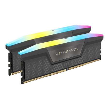 CORSAIR Vengeance RGB 64GB (2 x 32GB) 288-Pin PC RAM DDR5 6000 (PC5 48000) Desktop Memory Model CMH64GX5M2B6000Z30