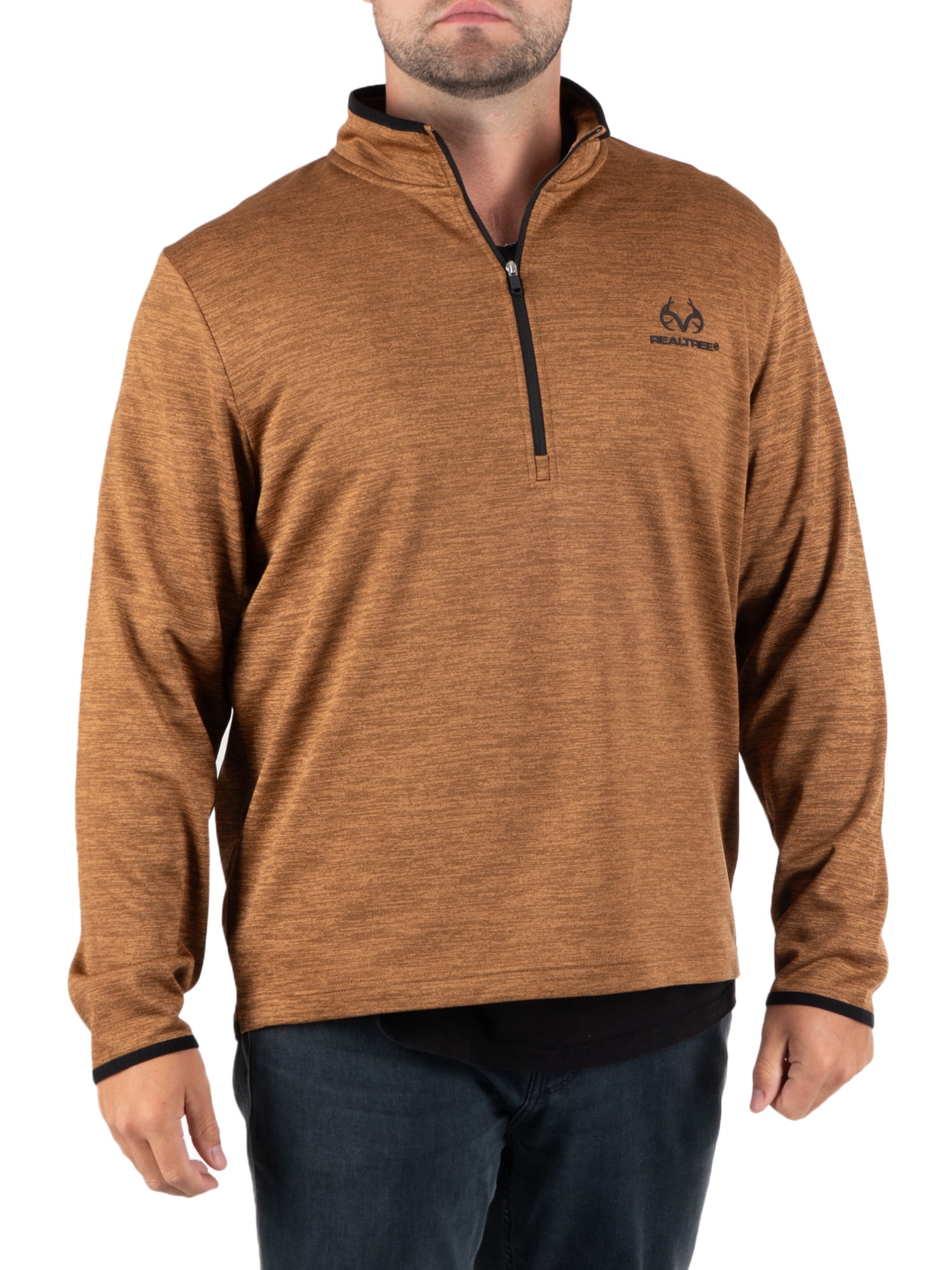 Realtree Men's Fleece Quarter Zip Pullover Sweatshirt, Sizes S-2XL