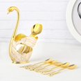 thumbnail image 3 of Light Luxury Metal Swan Coffee Spoon Set Retro European Classical Craftsmanship Compostable Cutlery Kitchen Utinsels Sets, 3 of 5