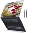 thumbnail image 4 of Compatible MacBook Pro 13 inchs Case Release Model A1706/A1708/A1989/A2159/A2251/A2289/A2338 M1, Plastic Hard Shell Cover Cable Tie, Flower 1761, 4 of 5