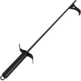 thumbnail image 1 of HUGFEGWE Tisonnier pour Cheminée, 40 Pouces Extra Long Robuste, Design Amovible Amélioré Acier Massif Premium, Finition Noire Résistante à la Rouille pour Foyer Extérieur Intérieur (B), 1 of 7