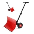 thumbnail image 1 of Bingirl Pelle à Neige 29,1 L x 16,5 H avec Roues, Pousse-Neige Robuste avec Déneigement, Angle et Hauteur Réglables, Poignée, Rouge, 1 of 7