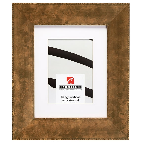Craig Frames Patina 225, 18x24 inch Copper and Black Picture Frame Matted for a 12x18 Photo