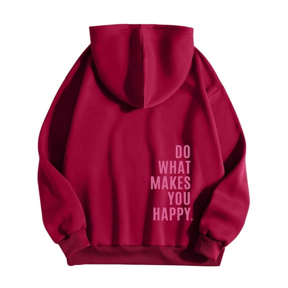 XINXIAOO Hoodies for Women Long Sleeve Pullover Sweatshirts Soft Hoodie Red Crewneck Winter Outfits for Women 2025 Graphic Hoodie