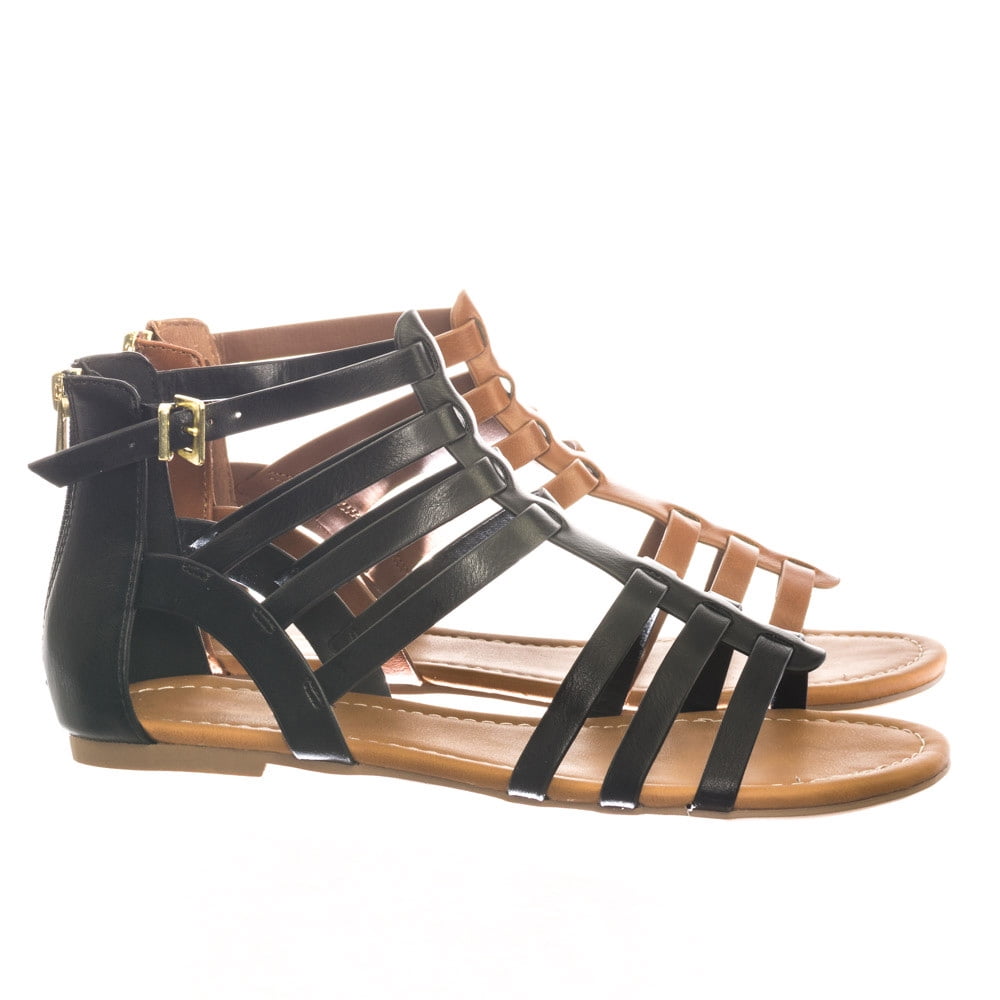 high ankle flat sandals