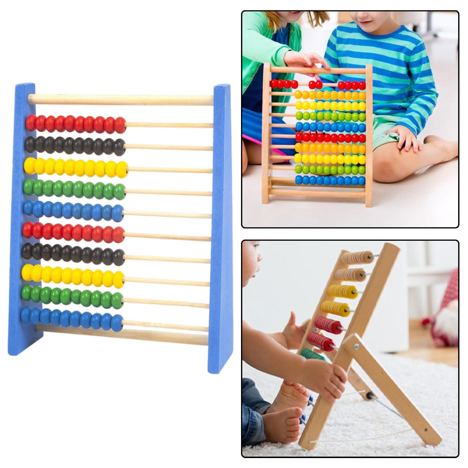 Colorful Abacus Beads Counting Toy 10 Rows Abacus Learn Math