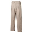 thumbnail image 5 of Labakihah Mens Pants Mens Fashion Casual Solid Color Try Breathable Linen Pocket Elastic Waist Large Size Pants Trousers Khaki, 5 of 9