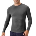 thumbnail image 1 of Jalioing T-Shirt à Manches Longues pour Entraînement, Léger, Uni, Col Rond, Basique, Ajusté, Sportif, 1 of 7