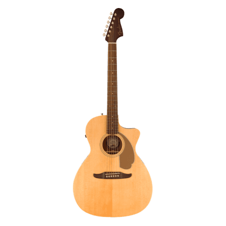 Fender Newporter Player Auditorium Size Acoustic Electric Guitar, Natural