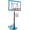 Blue, variant on WoofPaw Portable movable poolside PVC transparent backboard basketball hoop, poolside，Basketball hoop by the pool, height adjustable, with a fillable base, easy to install.（White）