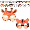 thumbnail image 2 of Shisuyan 16pcs Animal Themed Paper Masks Animal Decorative Masks Birthday Party Decoration, 2 of 9
