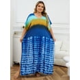 thumbnail image 6 of Edolynsa Caftans for Women Plus Size Swimwear Kaftan Cover up Loose Fit Beachwear Mumu House Dress Nightgown, 6 of 9