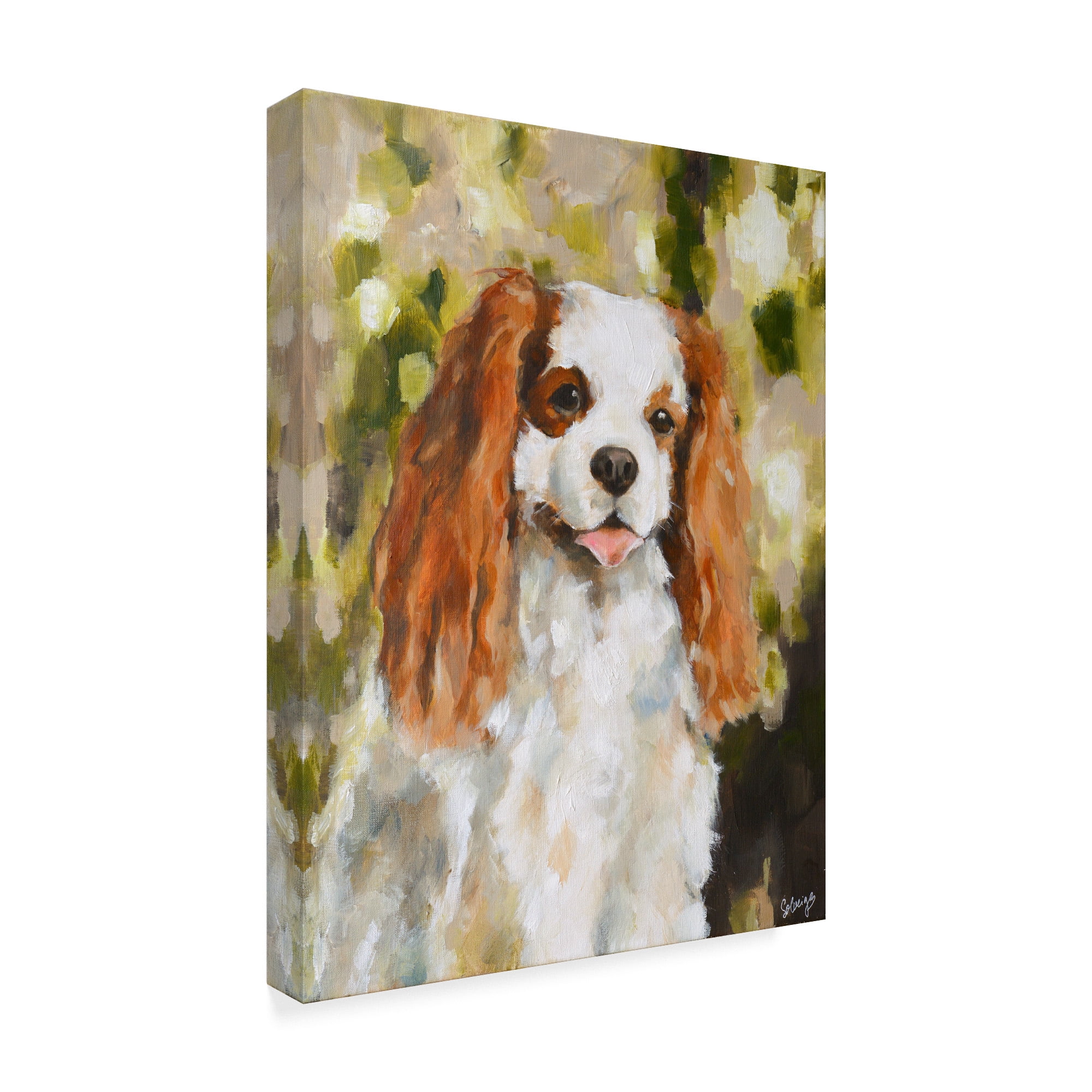 Trademark Fine Art 'Cavalier King Charles Abstract' Canvas Art by Solveiga
