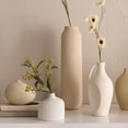 thumbnail image 3 of Bouclair White Ceramic Table Vase 6.25 X 13.5 in (16 X 34 cm), 3 of 6