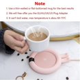 thumbnail image 3 of ZHAOCHENG Nuevo calentador de tazas de café para uso doméstico, oficina, calentador de tazas eléctrico, posavasos calentados, plato para té de cacao, agua, leche (redondo rosa), 3 of 4