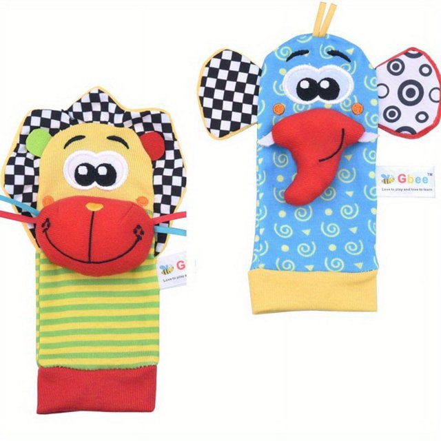 Soft Baby Wrist Rattle, And Plush Stuffed Infant Toys,Birthday Holiday Birth Present For Newborn Boy Girl Birth To 24 Months Toddler 2 To 4 Years Kids, Early Educational Toys For Newborn