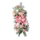 thumbnail image 3 of Corona de lágrima, corona Artificial, decoración de pared Floral Artificial con lazo, corona de puerta delantera para habitación interior y exterior Rosa, 3 of 9
