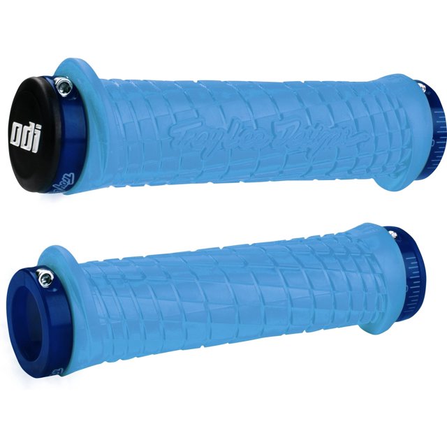 Odi Lock-On Bonus Mtn Troy Lee Con Empuñadura De Abrazadera Aqua/Azul