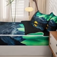 thumbnail image 4 of catabedysis Aurora Camping Zipper Full Size Comforter Sets with Fitted Sheet and 2 Pillowcases,Northern Lights Tent Print Zipper Bedding Set For Boys,Multicolor,Black Reversible,4-Piece, 4 of 7