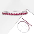 thumbnail image 4 of Everly Women's 11 1/4ct TGW Created Ruby Sterling Silver Bangle, 4 of 9