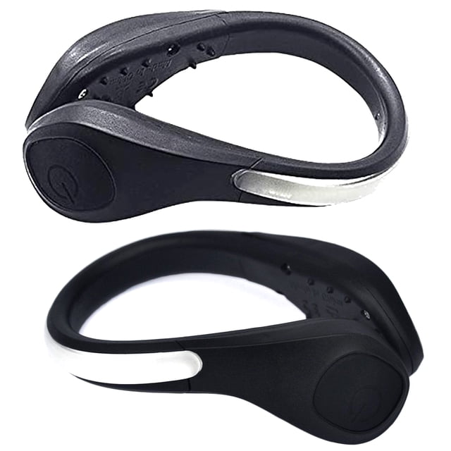 Luces de seguridad del zapato- Ropa de carrera nocturna de seguridad Zapatilla de tacón Clip Luces de aptitud nocturna para trotar Caminar Ciclismo Pack 2 Innovative Living shoesafetylights2pk