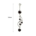 thumbnail image 5 of jiaroswwei Sexy Shiny Cubic Zirconia Dangle Bikini Jewelry Belly Button Navel Barbell Ring, 5 of 8