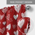 thumbnail image 6 of Valentines Farmhouse Short Window Curtain Valances, Romantic Red Love Heart Rod Pocket Kitchen Valances for Living Room Bedroom Bathroom Cafe 42" x 18", 6 of 8