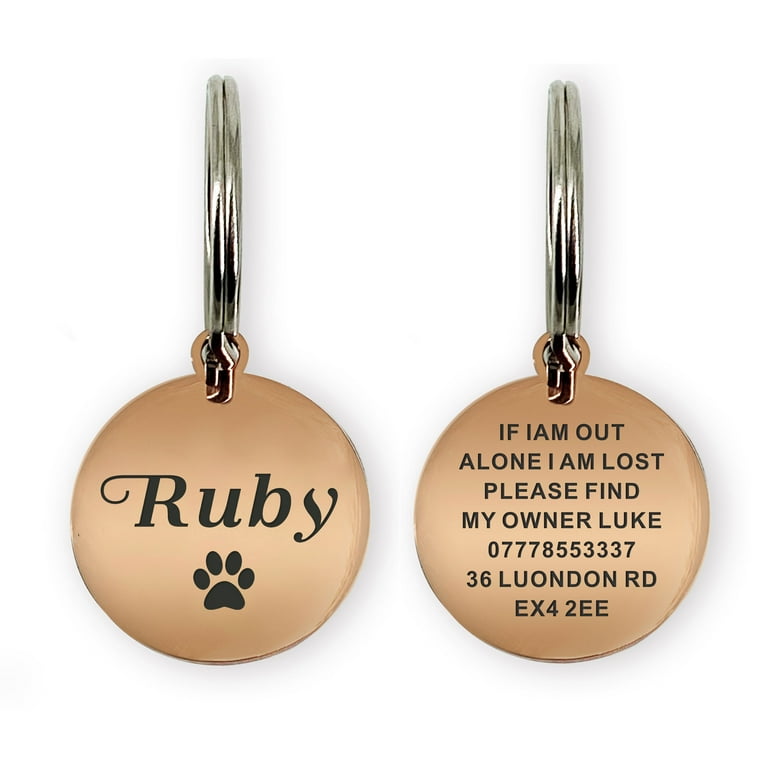 Custom Engraved Dog Cat Tag Large Round Colored Paw Print Pet ID Tag - Free Engraving For Cats & Dogs Dog Tag - Foto 5