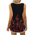 thumbnail image 4 of Aloohaidyvio Tops for Women,Fashion Womens Summer V-Neck Sleeveless Print Casual Tank Top Blouse, 4 of 6
