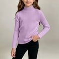 thumbnail image 7 of JOANKDMI Classic Mock Turtleneck Sweaters Girls 10-12 Long Sleeve Ribbed Knit Pullover Tops Basic Solid Color Winter Fall Warm Layering Shirts for Kids Daily Wear, 7 of 7