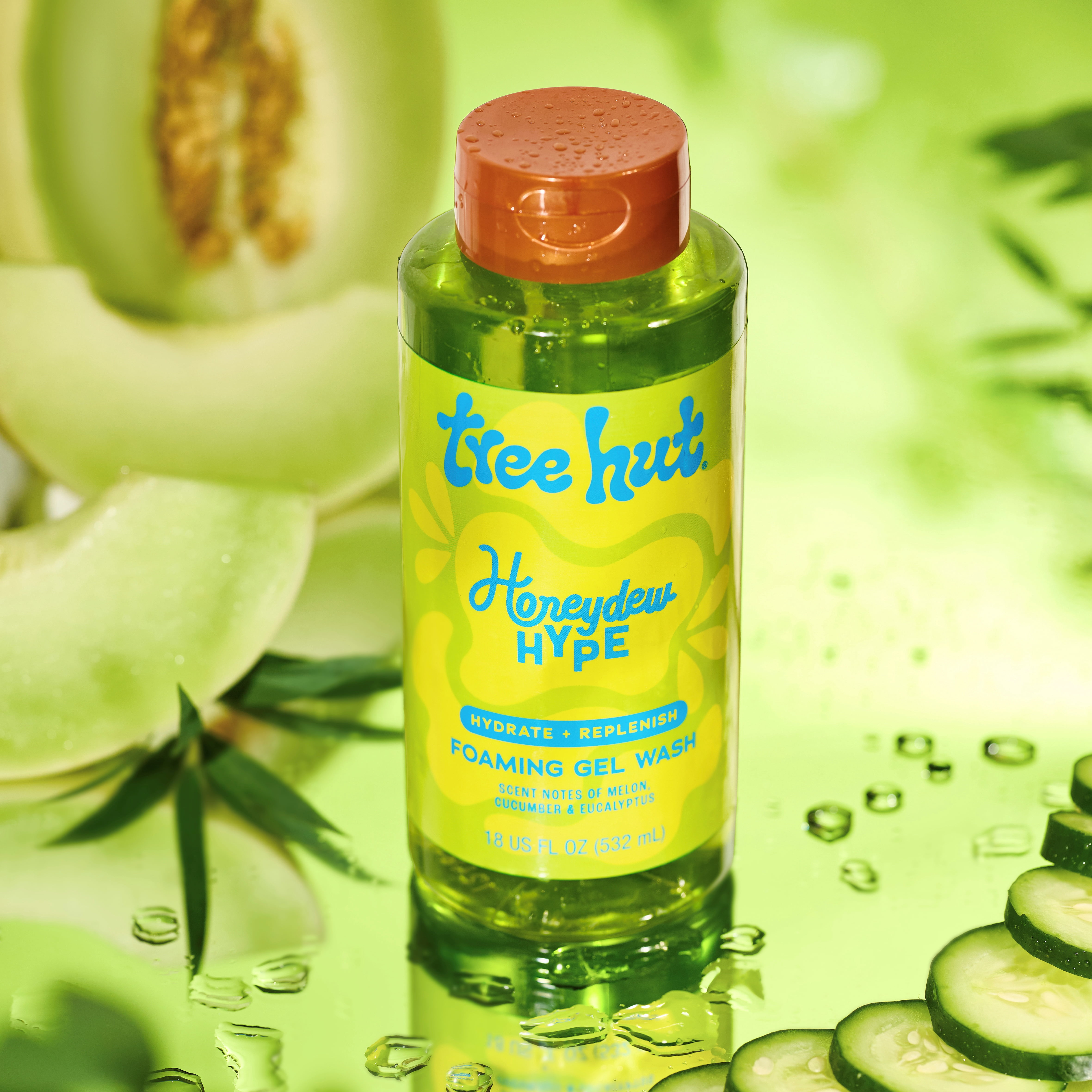 Tree Hut Honeydew Hype Foaming Gel Body Wash, 18 fl oz