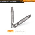 thumbnail image 3 of Uxcell 5 piezas de destornillador Torx T30 de 1/4" de vástago hexagonal, longitud de 50 mm, magnético, cabeza de estrella de 6 puntos, acero S2 para destornilladores eléctricos y manuales., 3 of 7