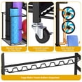 thumbnail image 5 of Dextrus Yoga Mat Storage Rack Weight Rack for Dumbbell Rack With Wheels,Home Gym Storage Rack - Black, 5 of 7